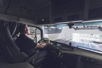 In the future trucks will be able to communicate with other vehicles in their vicinity)